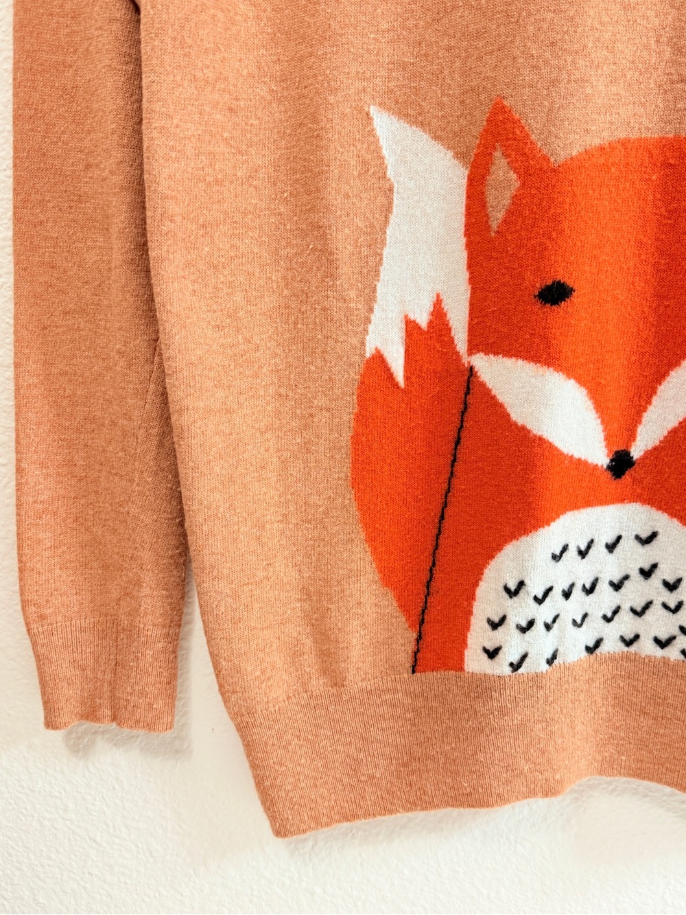 Boden Fox Wool Cashmere Blend Sweater Womens US 6 UK 10 Animal Knit - Picture 4 of 9